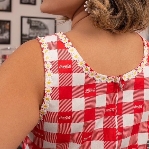 Stitch Shoppe X Coca-Cola Gingham Belt "Olivia" Dress Size XL - Picture 6 of 8